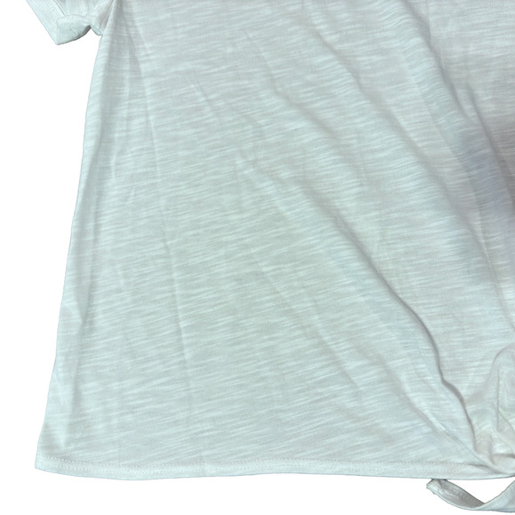 Gaiam Girls Bright White Tie Tee Relaxed Fit Women's Medium (8) NWT - Picture 4 of 13